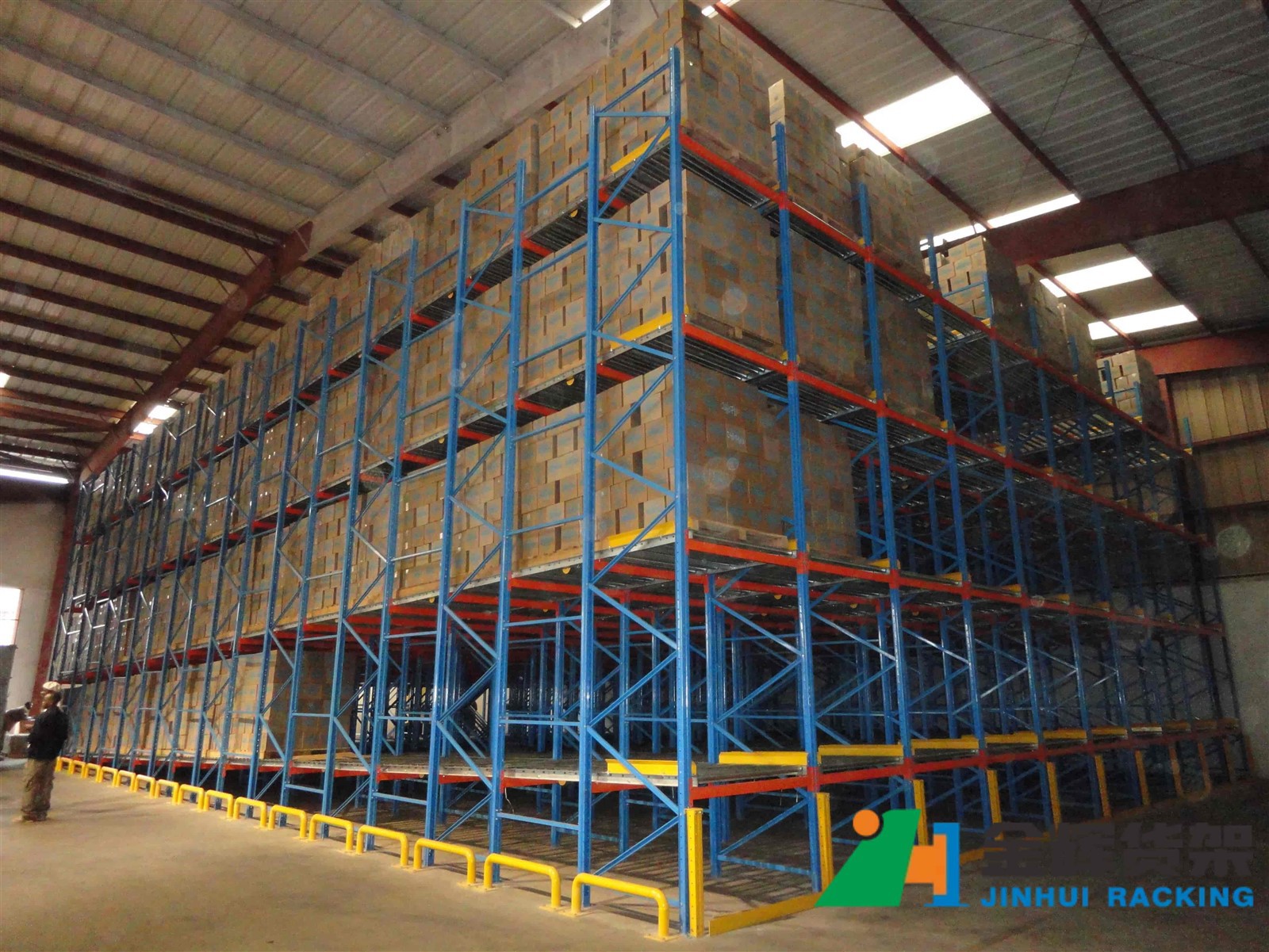 high density gravity flow pallet racking project in africa beverage warehouse with steel rack system high density gravity flow pallet racking project in africa beverage warehouse with steel rack system